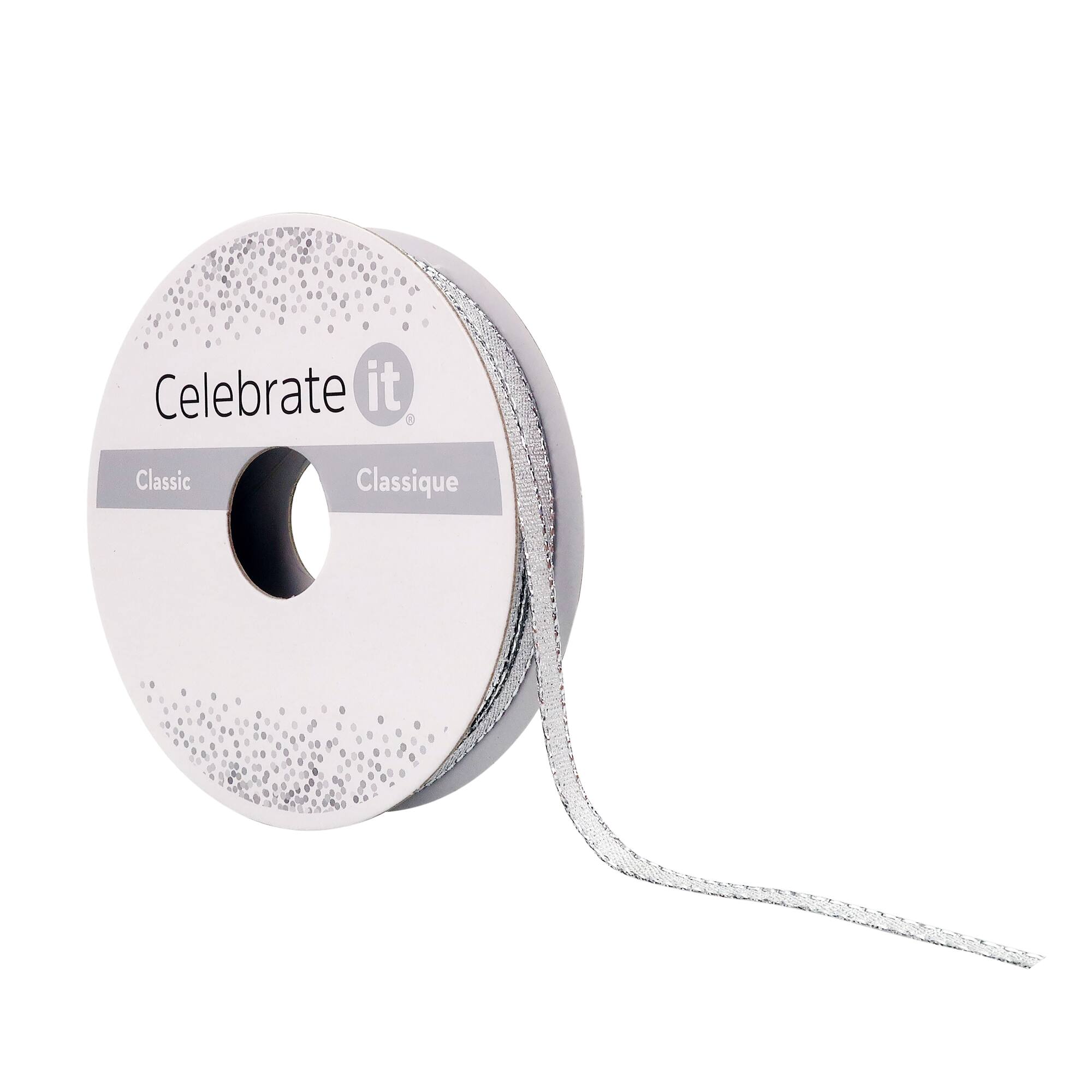 1/8'' x 5yd. Metallic Sheer Wired Ribbon by Celebrate It™